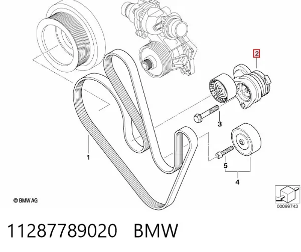 Натягувач приводного ременя 11287789020 BMW