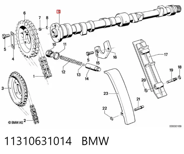 Розподільний вал 11310631014 BMW