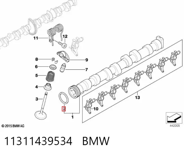 Сальник распредвала 11311439534 BMW