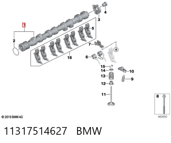 Розподільний вал впускний BMW X5 E53