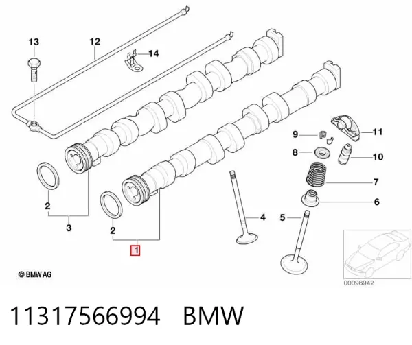 Розподільний вал впускний 11317566994 BMW