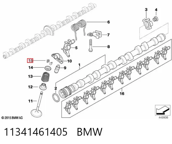 Сухар клапану 11341461405 BMW