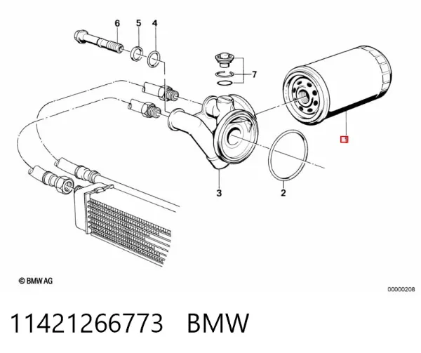 Масляний фільтр 11421266773 BMW