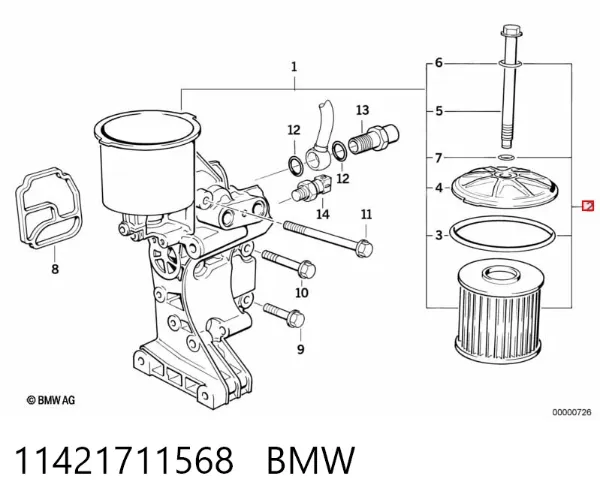Масляний фільтр 11421711568 BMW