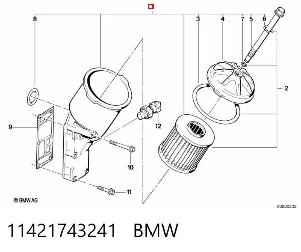 Корпус масляного фільтра 11421743241 BMW