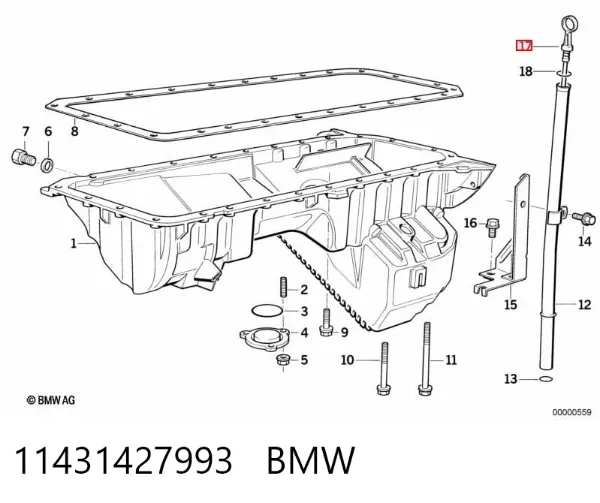 Масляний щуп 11431427993 BMW
