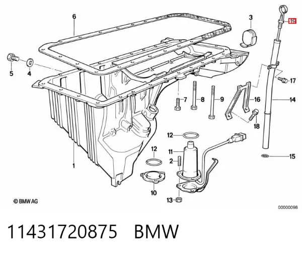 Масляний щуп BMW 5 E34
