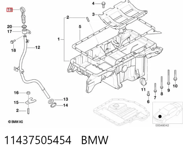 Масляний щуп 11437505454 BMW