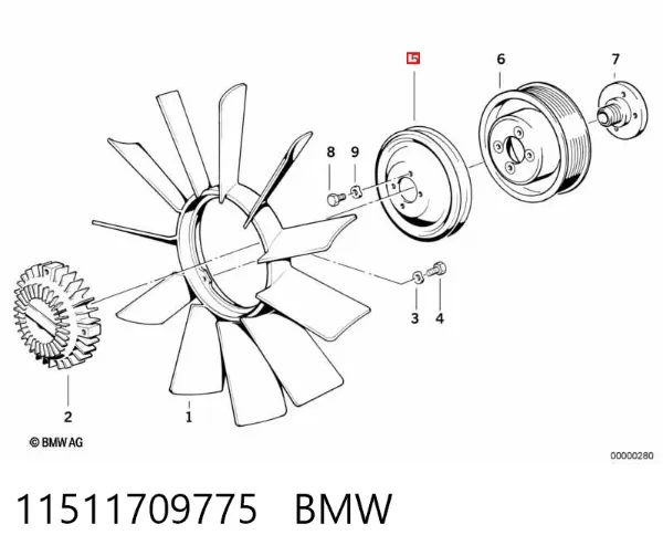 Шків помпи 11511709775 BMW
