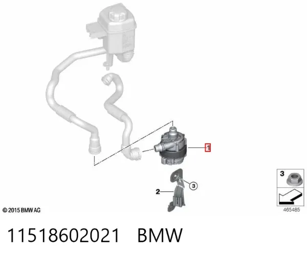 Помпа водяна (насос) охолодження, додатковий електричний 11518602021 BMW