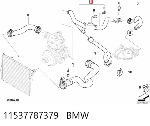 Патрубок термостата 11537787379 BMW