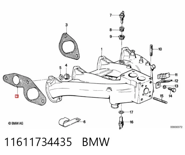 Прокладка впускного колектора 11611734435 BMW