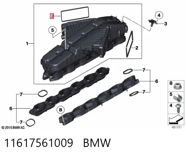 Прокладка кришки горловини, маслозаливної 11617561009 BMW