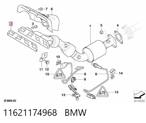 Прокладка колектора 11621174968 BMW