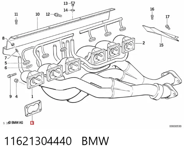 Прокладка колектора 11621304440 BMW
