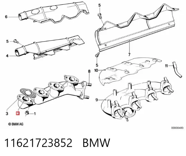 Прокладка колектора 11621723852 BMW