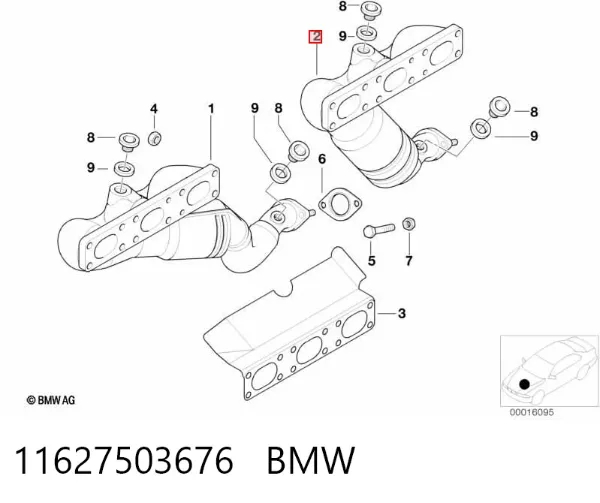 Випускний колектор 11627503676 BMW