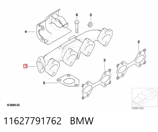 Випускний колектор 11627791762 BMW