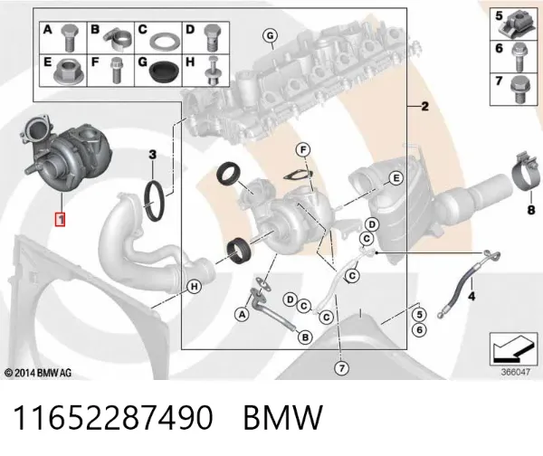 Турбіна 11652287490 BMW