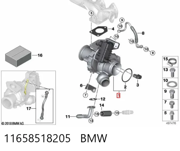 Турбіна 11658518205 BMW