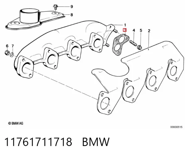 Прокладка глушника 11761711718 BMW