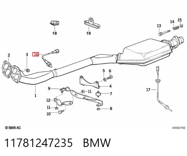 Лямбда-зонд 11781247235 BMW