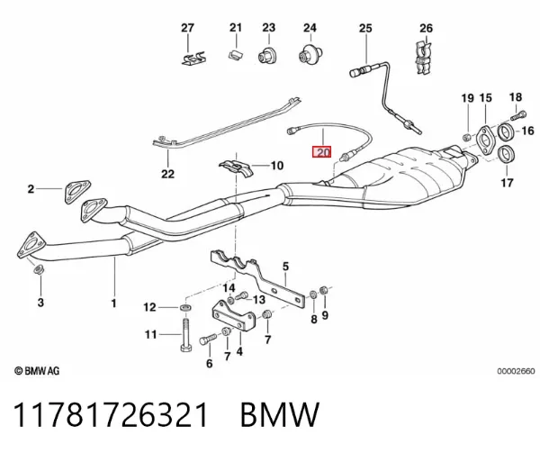 Лямбда-зонд 11781726321 BMW