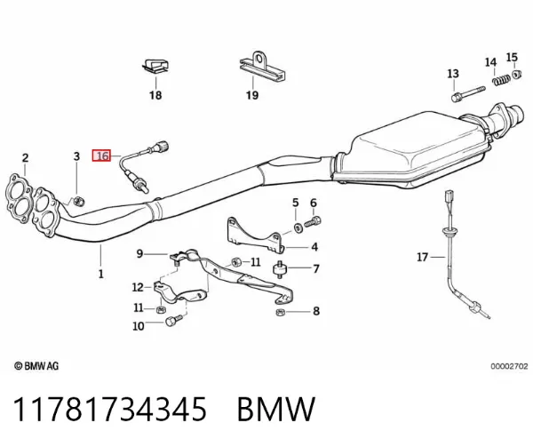 Лямбда-зонд 11781734345 BMW