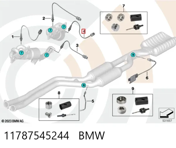 Лямбда-зонд, датчик кисню після каталізатора 11787545244 BMW