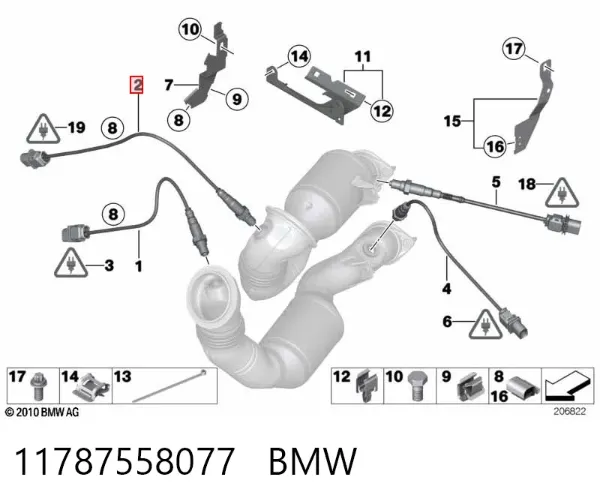 Лямбдазонд, датчик кисню до каталізатора 11787558077 BMW