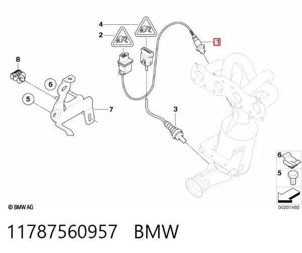 Лямбдазонд, датчик кисню до каталізатора 11787560957 BMW