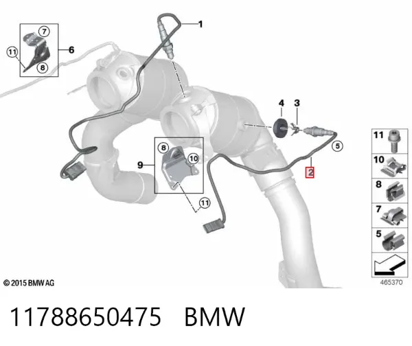 Лямбда-зонд, датчик кисню після каталізатора 11788650475 BMW