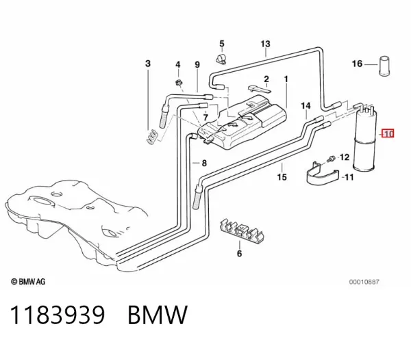 Паливний фільтр 1183939 BMW