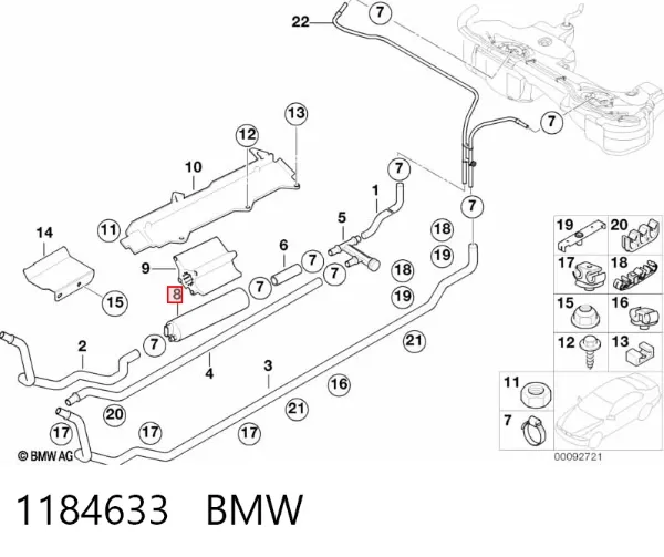 Паливний насос магістральний 1184633 BMW