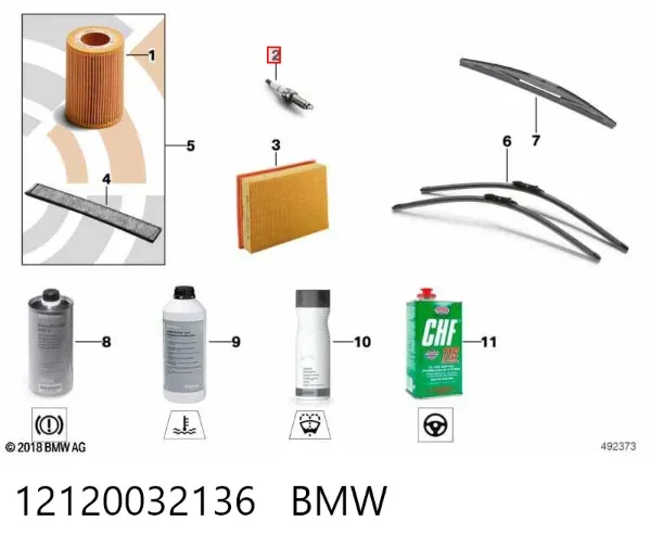 Свічки запалювання 12120032136 BMW