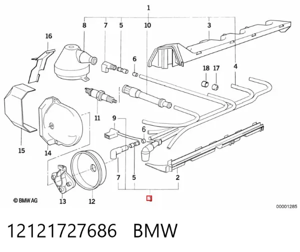 Високовольтні дроти 12121727686 BMW