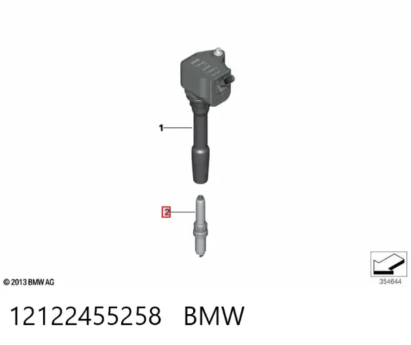 Свічки запалювання 12122455258 BMW
