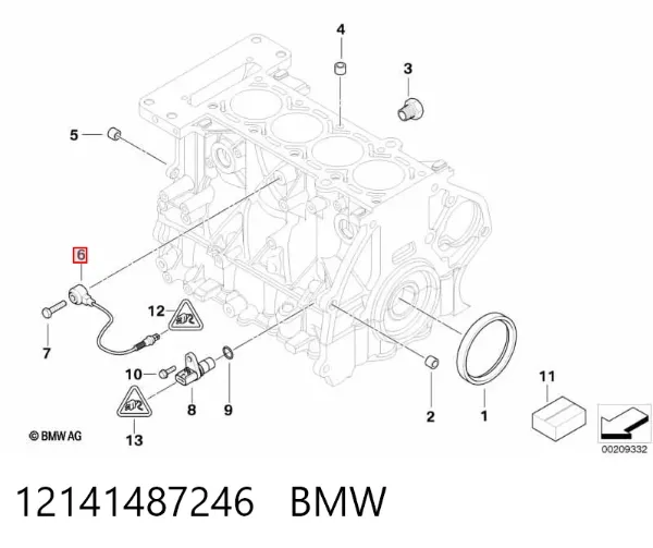 Датчик детонації 12141487246 BMW