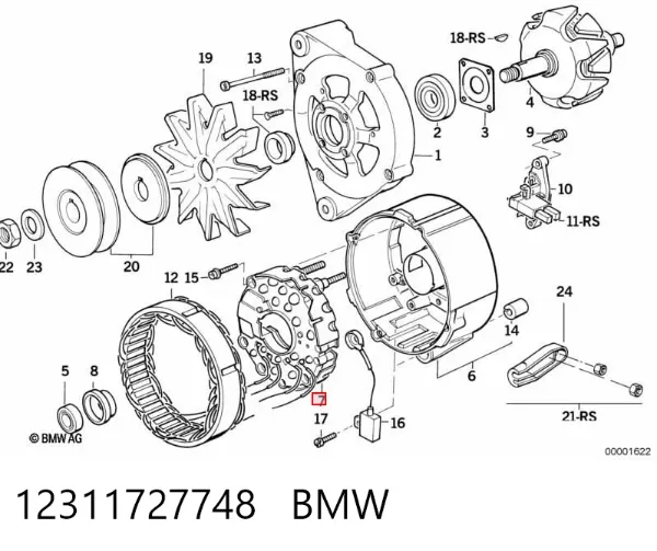 Діодний міст 12311727748 BMW