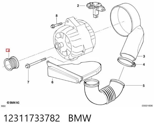 Шків генератора BMW 7 E32