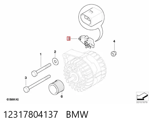 Реле генератора 12317804137 BMW