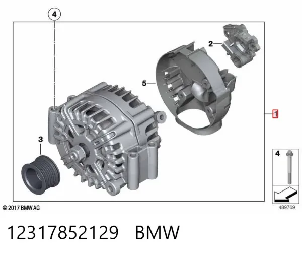 Генератор 12317852129 BMW
