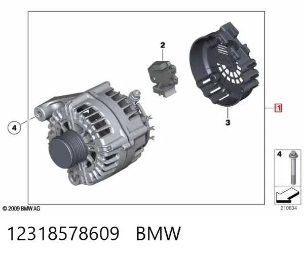 Генератор 12318578609 BMW