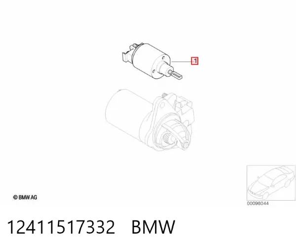 Втягуюче реле стартера 12411517332 BMW
