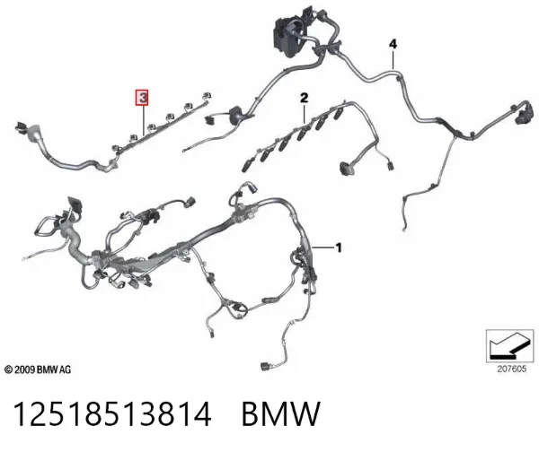 Джгут проводів моторного відсіку 12518513814 BMW