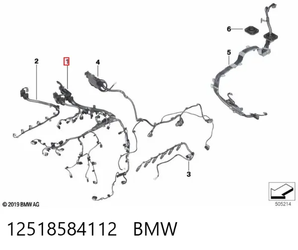 Джгут проводів моторного відсіку 12518584112 BMW