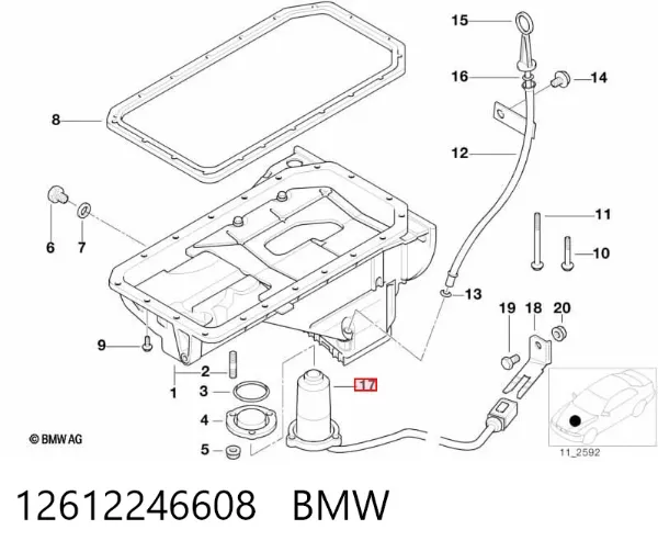 Датчик рівня масла 12612246608 BMW