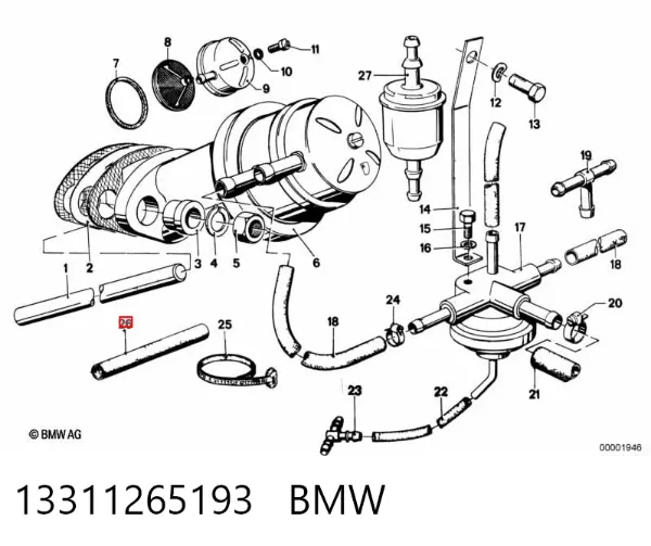 Паливний насос, механічний 13311265193 BMW