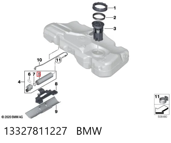 Паливний фільтр 13327811227 BMW