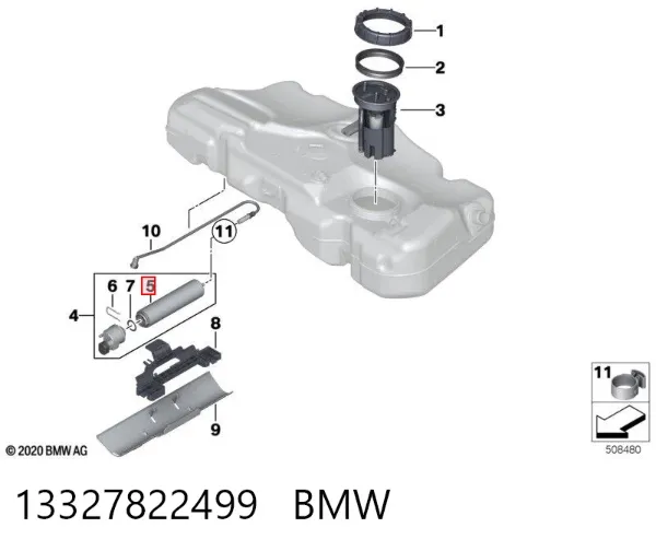 Паливний фільтр 13327822499 BMW